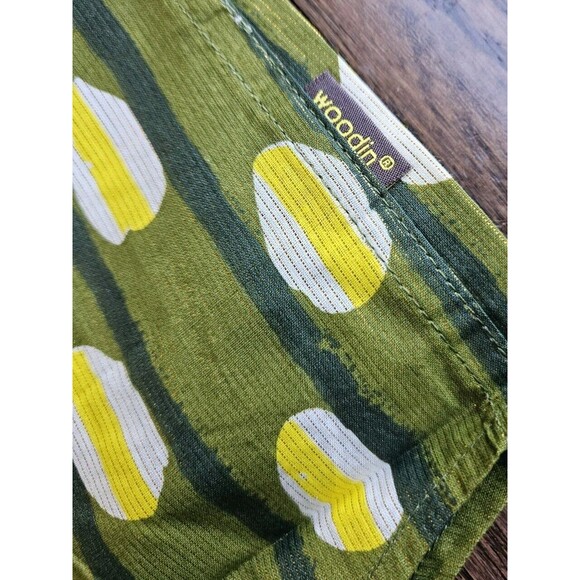 Woodin Mens Large African Pattern Long Sleeve Button Down Green Dress Shirt New - Picture 10 of 12